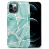 iPhone 13 Pro Max TPU szilikon tok márvány mintával kékeszöld Alphajack
