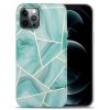 iPhone 13 Pro Max TPU szilikon tok márvány mintával kékeszöld Alp- 6 kép