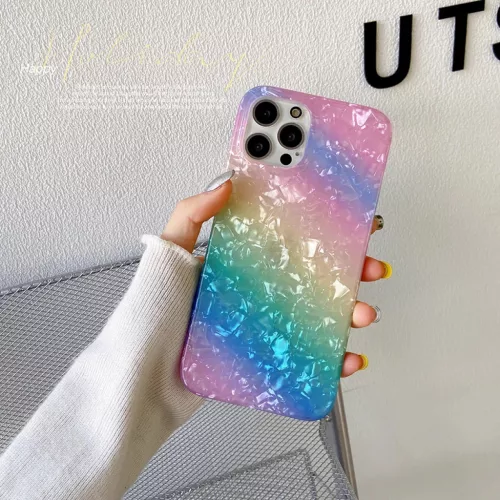 iPhone 13 Pro Max TPU tok színes mintával Alphajack (P1) szivárván- 6 kép