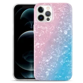   iPhone 13 Pro Max TPU tok színes mintával Alphajack (P2) kék-rózsaszín