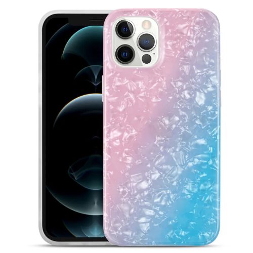 iPhone 13 Pro Max TPU tok színes mintával Alphajack (P2) kék-rózsa- 1 kép