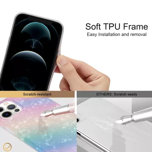 iPhone 13 Pro Max TPU tok színes mintával Alphajack (P3) lila-rózsa- 8 kép