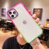 iPhone 13 Pro Max átlátszó TPU tok rózsaszín-zöld színátmenete- 1 kép