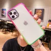 iPhone 13 Pro Max átlátszó TPU tok rózsaszín-zöld színátmenete- 2 kép