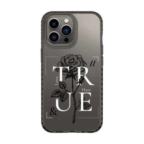 iPhone 13 Pro Max átlátszó TPU tok TRUE Love/Hate mintával Alphaja- 1 kép