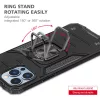 iPhone 14 Ring Armor Case Kickstand tok kihajtható mágneses támassz- 4 kép