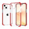 iPhone 14 átlátszó TPU tok piros kerettel Alphajack- 1 kép