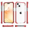 iPhone 14 átlátszó TPU tok piros kerettel Alphajack- 7 kép