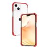 iPhone 14 átlátszó TPU tok piros kerettel Alphajack- 10 kép