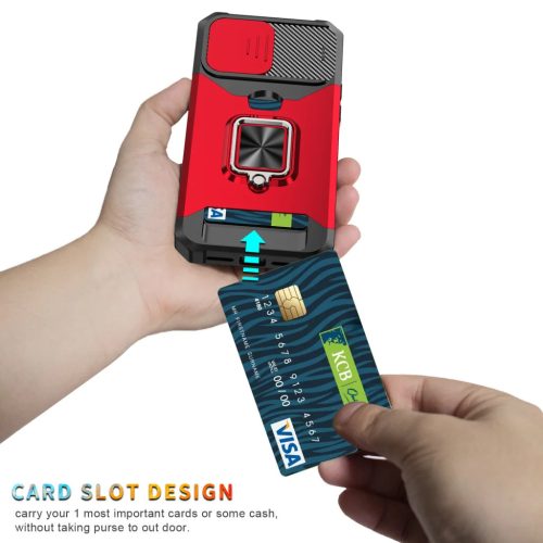 iPhone 14 Plus Ring Armor tok kameralencse védővel, kihajtható tám- 6 kép