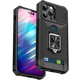 iPhone 14 Plus Ring Armor tok kameralencse védővel, kihajtható tám- 1 kép