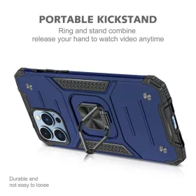 iPhone 14 Plus Ring Armor Case Kickstand tok kihajtható mágneses tá- 2 kép