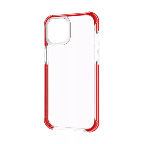 iPhone 14 Plus átlátszó TPU tok piros kerettel Alphajack- 2 kép