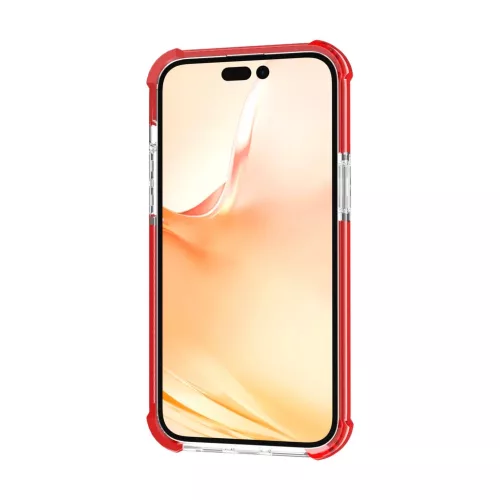iPhone 14 Plus átlátszó TPU tok piros kerettel Alphajack- 6 kép