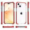 iPhone 14 Plus átlátszó TPU tok piros kerettel Alphajack- 7 kép