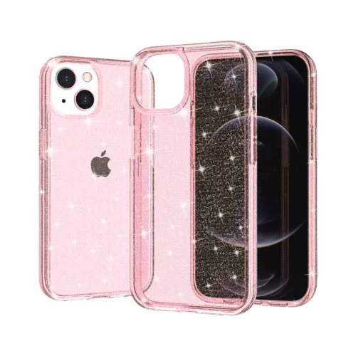 iPhone 14 Plus glitter tok rózsaszín Alphajack- 3 kép