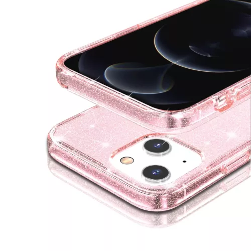 iPhone 14 Plus glitter tok rózsaszín Alphajack- 5 kép