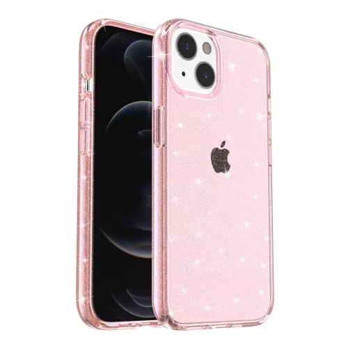 iPhone 14 Plus glitter tok rózsaszín Alphajack- 7 kép