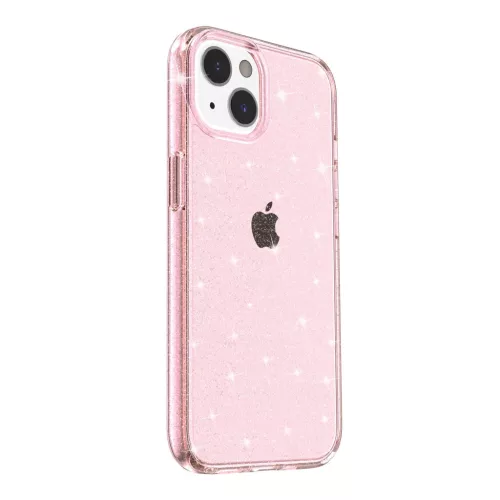 iPhone 14 Plus glitter tok rózsaszín Alphajack- 8 kép