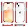 iPhone 14 Plus MagSafe kompatibilis átlátszó TPU tok piros kerettel- 3 kép