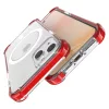 iPhone 14 Plus MagSafe kompatibilis átlátszó TPU tok piros kerettel- 4 kép