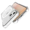 iPhone 14 Plus MagSafe kompatibilis átlátszó TPU tok fehér kerette- 4 kép