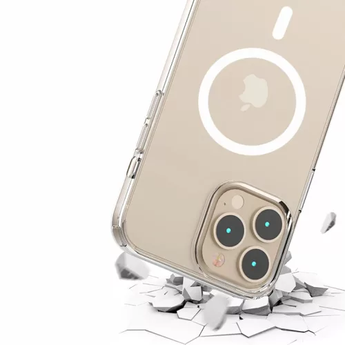 iPhone 14 Plus MagSafe kompatibilis átlátszó TPU tok Alphajack- 4 kép