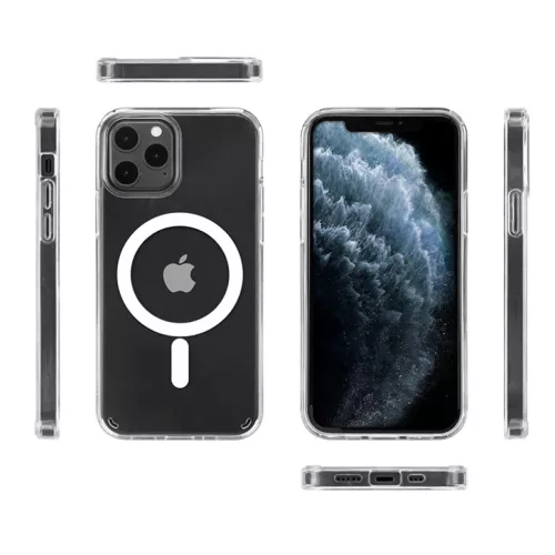 iPhone 14 Plus MagSafe kompatibilis átlátszó TPU tok Alphajack- 7 kép