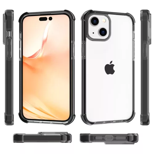 iPhone 14 Plus átlátszó TPU tok fekete kerettel Alphajack- 3 kép