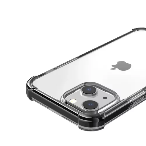 iPhone 14 Plus átlátszó TPU tok fekete kerettel Alphajack- 5 kép