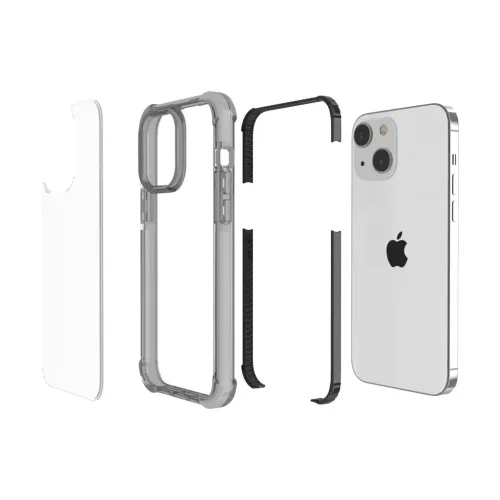 iPhone 14 Plus átlátszó TPU tok fekete kerettel Alphajack- 10 kép