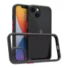 iPhone 14 Plus átlátszó TPU tok edzett üveg hátlappal, fekete ker- 1 kép