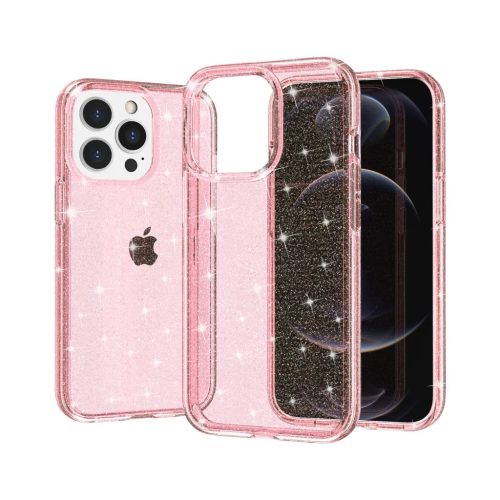 iPhone 14 Pro glitter tok rózsaszín Alphajack- 1 kép