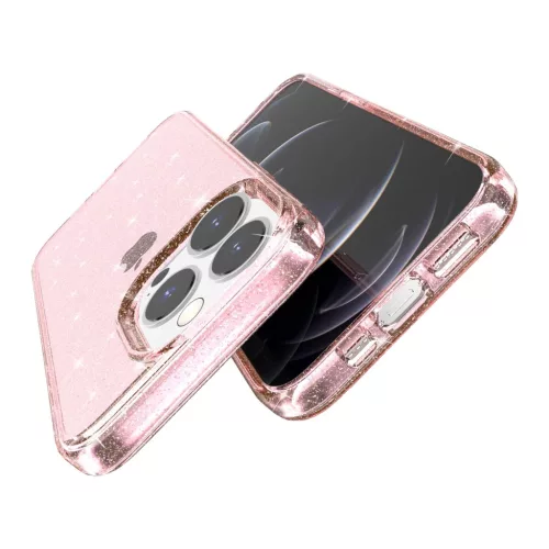 iPhone 14 Pro glitter tok rózsaszín Alphajack- 5 kép