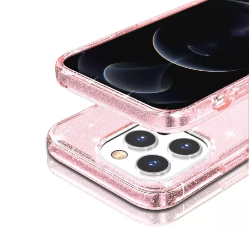 iPhone 14 Pro glitter tok rózsaszín Alphajack- 6 kép