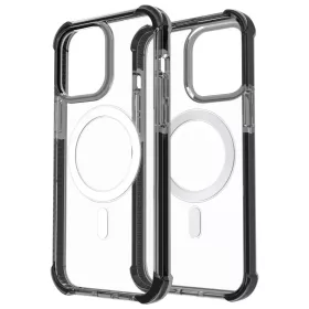 iPhone 14 Pro MagSafe kompatibilis átlátszó TPU tok fekete kerettel- 2 kép