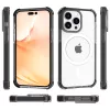 iPhone 14 Pro MagSafe kompatibilis átlátszó TPU tok fekete kerettel- 3 kép