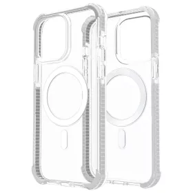 iPhone 14 Pro MagSafe kompatibilis átlátszó TPU tok fehér kerettel- 2 kép
