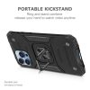 iPhone 14 Pro Ring Armor Case Kickstand tok kihajtható mágneses tám- 2 kép