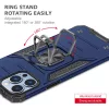 iPhone 14 Pro Ring Armor Case Kickstand tok kihajtható mágneses tám- 5 kép