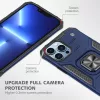 iPhone 14 Pro Ring Armor Case Kickstand tok kihajtható mágneses tám- 7 kép