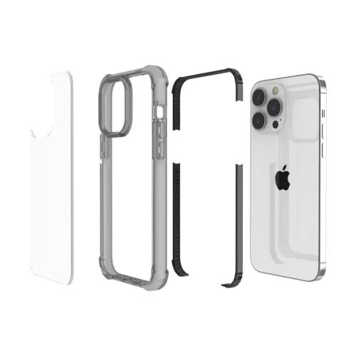 iPhone 14 Pro átlátszó TPU tok fekete kerettel Alphajack- 3 kép
