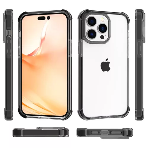 iPhone 14 Pro átlátszó TPU tok fekete kerettel Alphajack- 7 kép