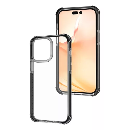 iPhone 14 Pro átlátszó TPU tok fekete kerettel Alphajack- 9 kép