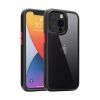 iPhone 14 Pro átlátszó TPU tok edzett üveg hátlappal, fekete kere- 7 kép