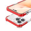 iPhone 14 Pro átlátszó TPU tok piros kerettel Alphajack- 3 kép
