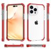 iPhone 14 Pro átlátszó TPU tok piros kerettel Alphajack- 7 kép