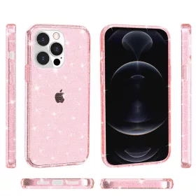 iPhone 14 Pro Max glitter tok rózsaszín Alphajack- 2 kép