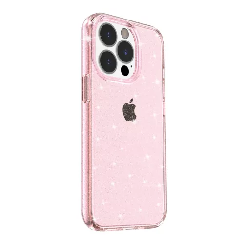 iPhone 14 Pro Max glitter tok rózsaszín Alphajack- 8 kép