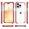 iPhone 14 Pro Max MagSafe kompatibilis átlátszó TPU tok piros keret- 3 kép